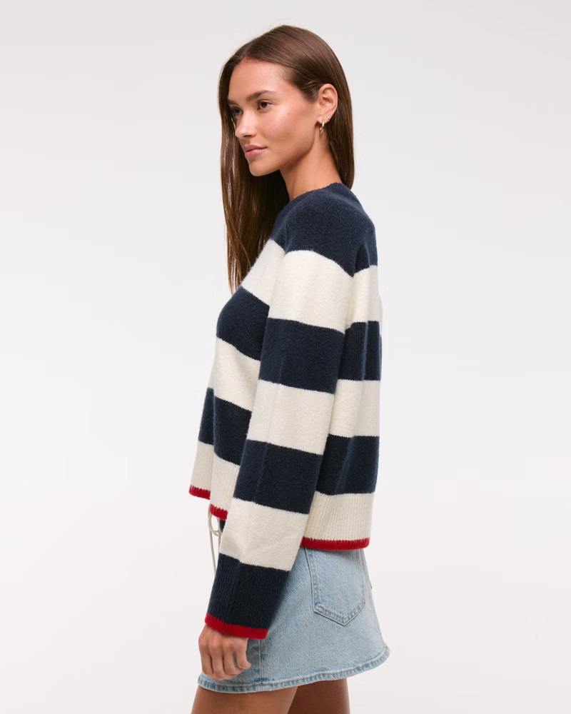 The A&F Madeline Striped Crew Sweater | Abercrombie & Fitch (US)