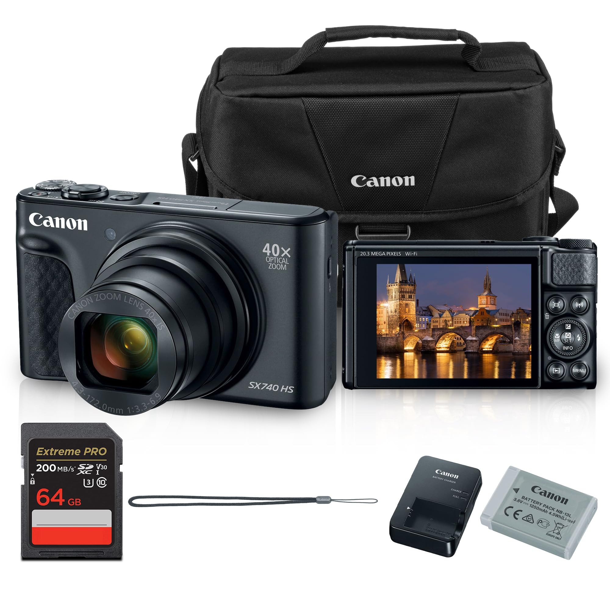 Canon PowerShot SX740 HS Digital Camera | 20.3MP CMOS Sensor, 40x Optical Zoom, 4K UHD Video, Wi-... | Amazon (US)