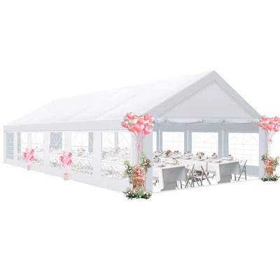 20'x 40' Large Heavy Duty Outdoor Canopy Party Tent & Carport, Upgraded Wedding Event Shelter Gazebo with 8 Removable Sidewalls, Big Tent for Birthday | Wayfair North America