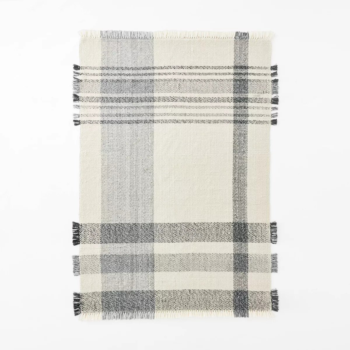 Laurelhurst Indoor/Outdoor Plaid Rug Black/White - Threshold™ designed with Studio McGee | Target
