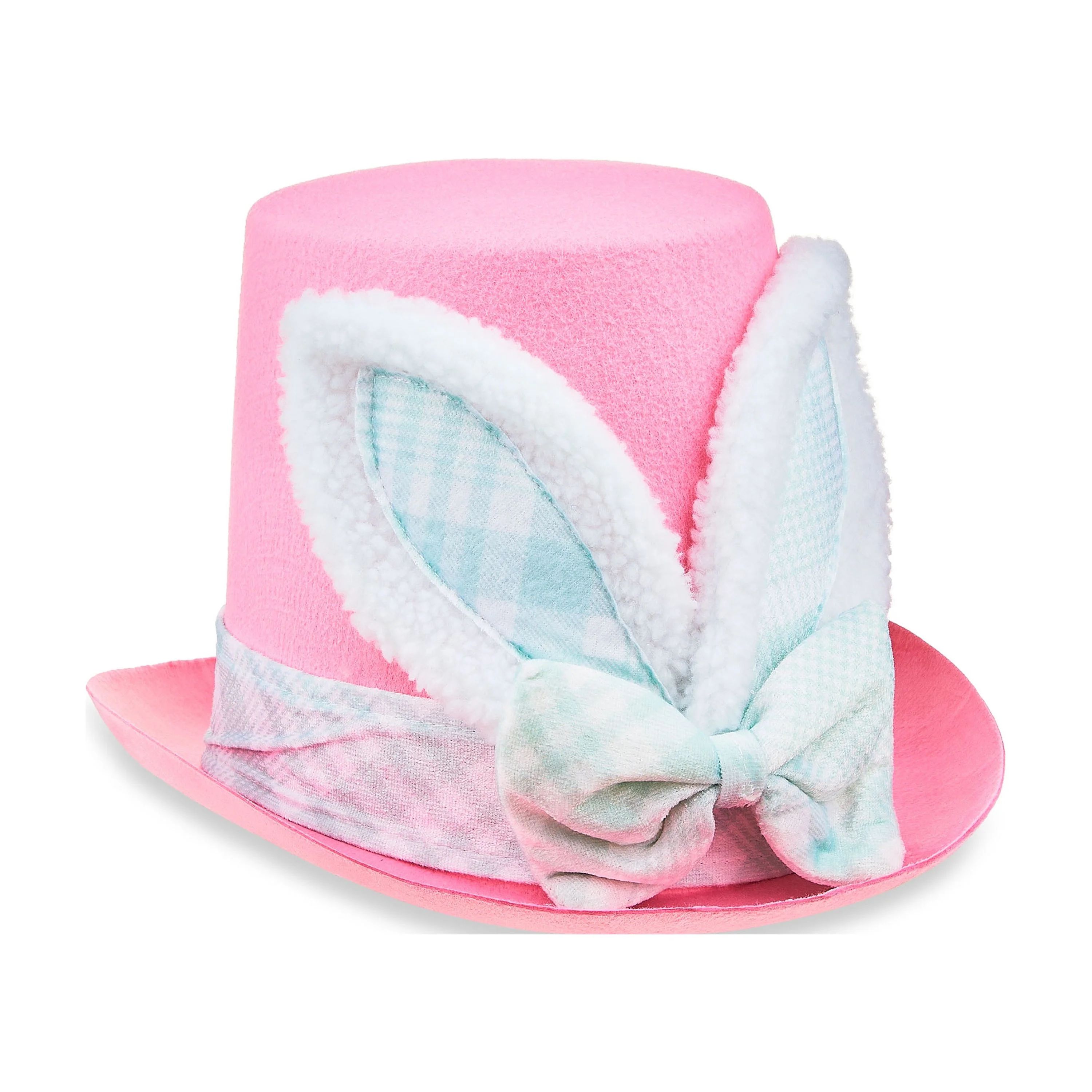 Easter Bunny Ears Felt Top Hat, Pink, Stovepipe Topper Spring Costume Accessory from Way to Celeb... | Walmart (US)