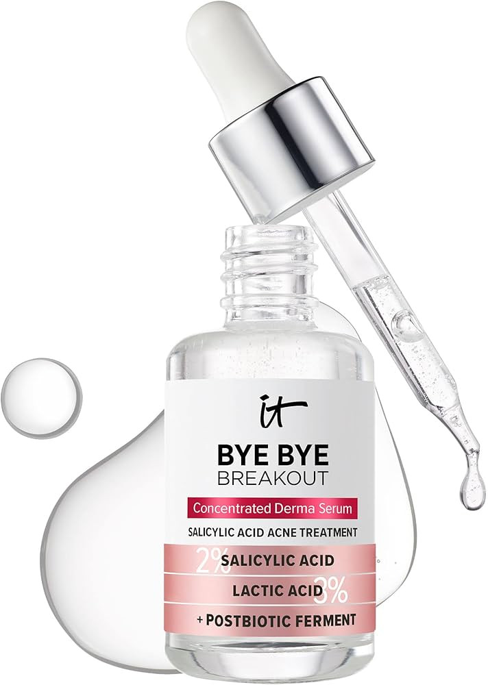 IT Cosmetics Bye Bye Breakout Acne Treatment Face Serum -With 2% Salicylic Acid & 3% Lactic Acid ... | Amazon (US)