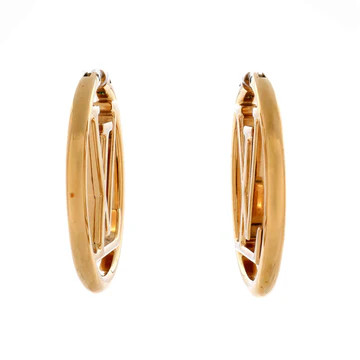 Louise Hoop Earrings Metal GM | Rebag