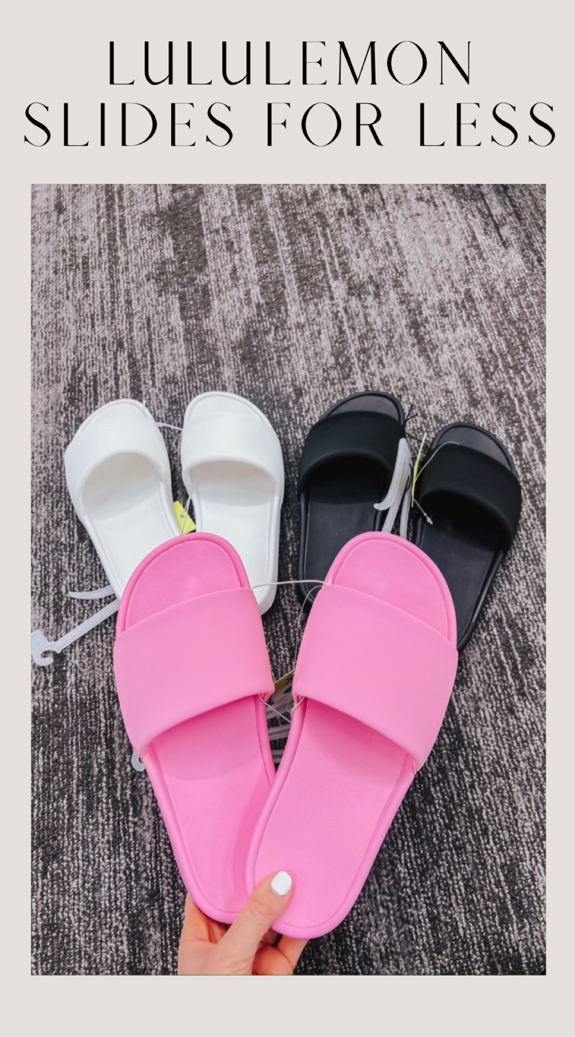 Lululemon look for less slides from Target! 

#LTKfindsunder50 #LTKshoecrush #LTKstyletip
