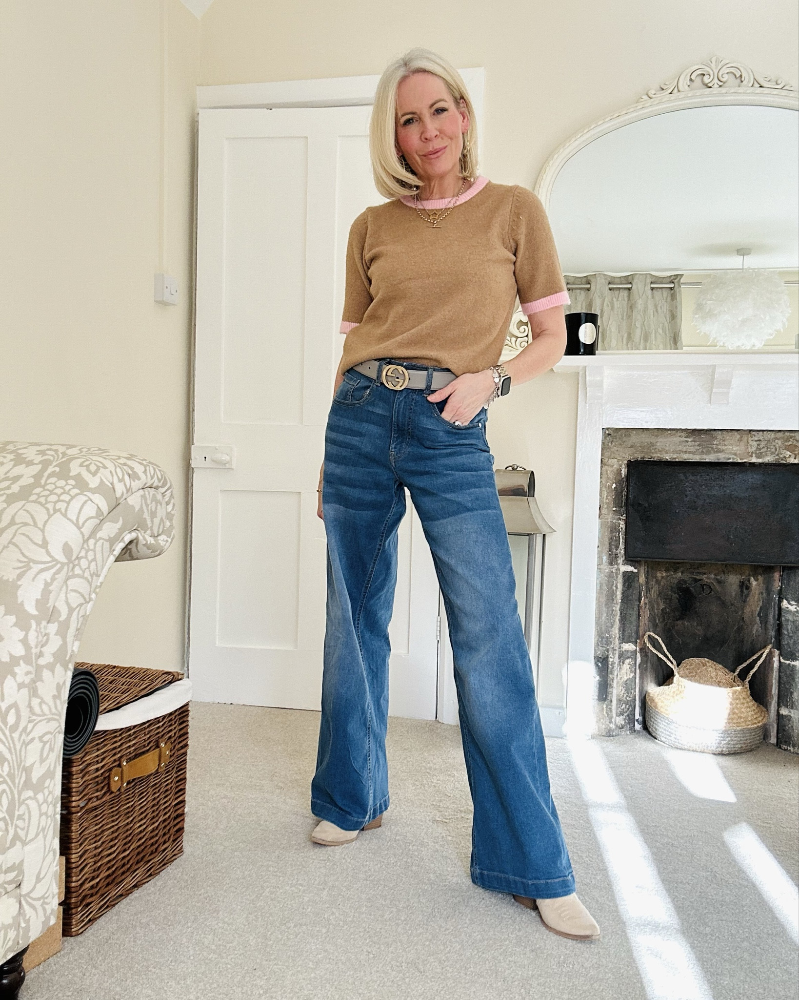 Cute little spring sale knit, love the pink edging, paired with high waisted super stretch comfy jeans

#LTKjeans #LTKspring #LTKuk