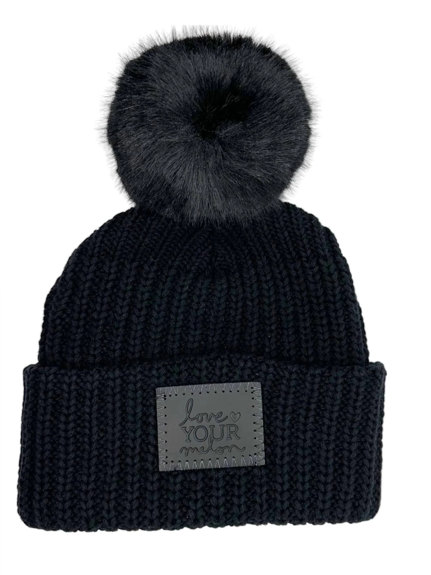 Women's Pom Beanie In Black | Shop Simon