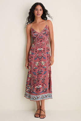 Floral Beauty Tapestry Blush Pink Maxi Slip Dress | Tuckernuck (US)