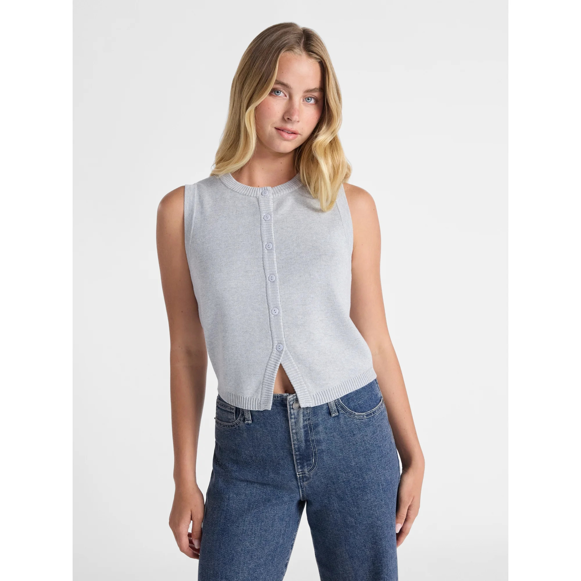 No Boundaries Sweater Vest, Midweight, Women’s | Walmart (US)