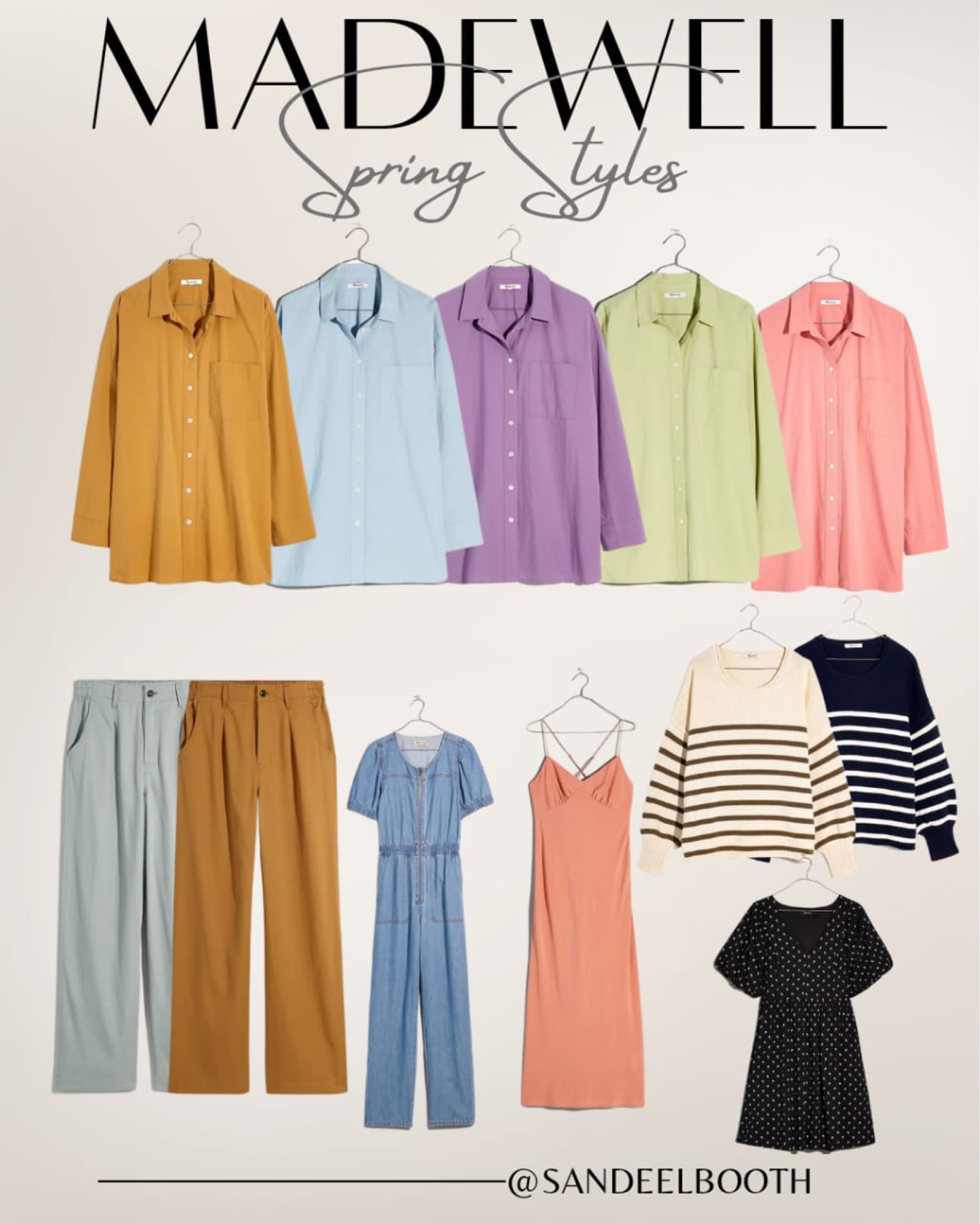 Madewell Spring styles
Pants
Jumpsuits 
Women’s shirts under $100
Mini dresses 
Sleeveless dresses 
Sweater tops
Workwear pants and shirts

#LTKworkwear #LTKFind #LTKstyletip