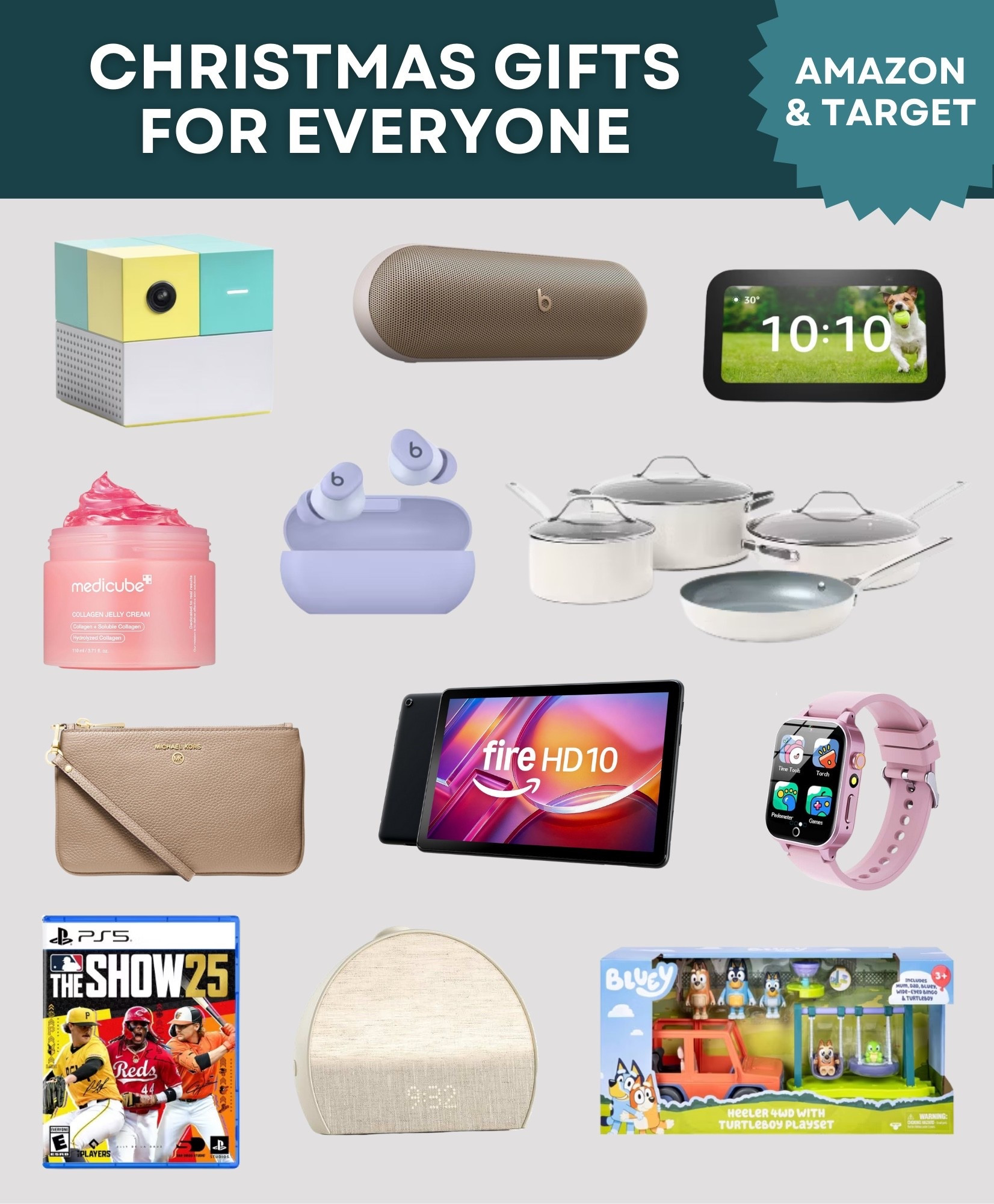 Christmas gifts for everyone, Amazon gifts, Target gifts, holiday gift guide 2024, best Christmas gifts, universal gift ideas, family gift ideas, kids gifts, tech gifts, home gifts, kitchen gift ideas, skincare gifts, beauty gifts, trendy holiday gifts, budget friendly gifts, affordable gift ideas, Amazon must haves, Target must haves, Christmas shopping ideas, gift guide for him, gift guide for her, gift guide for teens, gift guide for kids, Beats speaker gift, Echo Show gift, Fire HD tablet gift, kids smartwatch gift, Bluey toys gift, gamer gifts, PS5 gift ideas, cookware set gift, beauty cream gift, everyday essentials, holiday deals, Christmas finds, top sellers Christmas 2024

#LTKHoliday #LTKGiftGuide #LTKMens