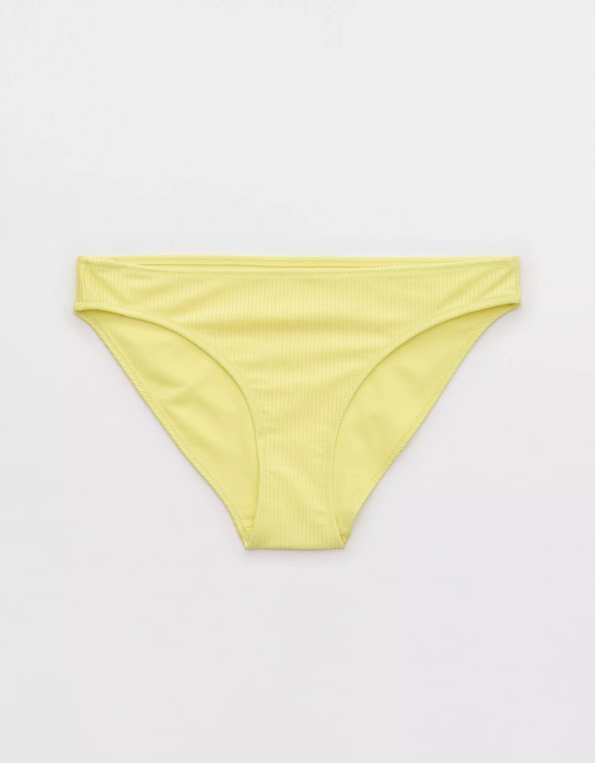 Aerie Shine Rib Full Coverage Bikini Bottom | Aerie