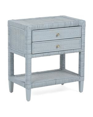 24x26x14 Woven Rattan 2 Drawer Nightstand | TJ Maxx
