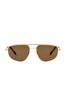 Banbe The Halle Sunglasses in Gold & Brown from Revolve.com | Revolve Clothing (Global)