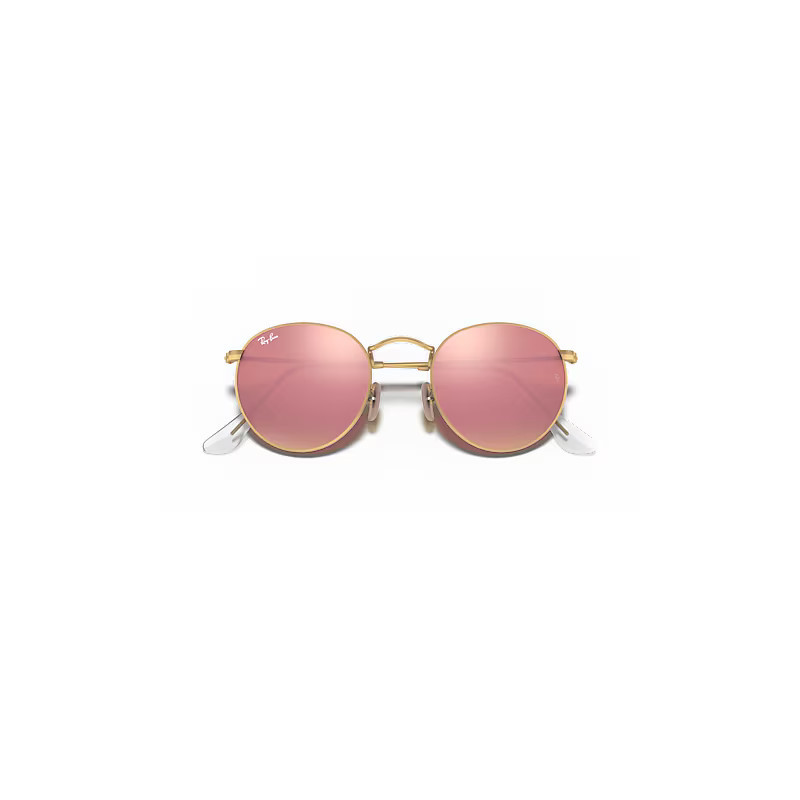 Ray-Ban Round Flash Lenses Sunglasses Gold Frame Brown Lenses 50-21 | Ray-Ban (US)