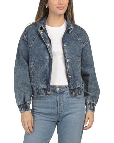 Denim Bomber Jacket for Women | Cotton | Marshalls