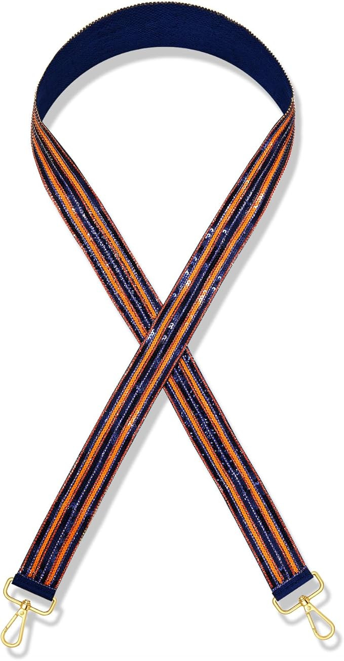 Game Day Sequin Beaded Purse Strap Replacement Red Blue Crossbody Shoulder Bag Strap for Stadium ... | Amazon (US)