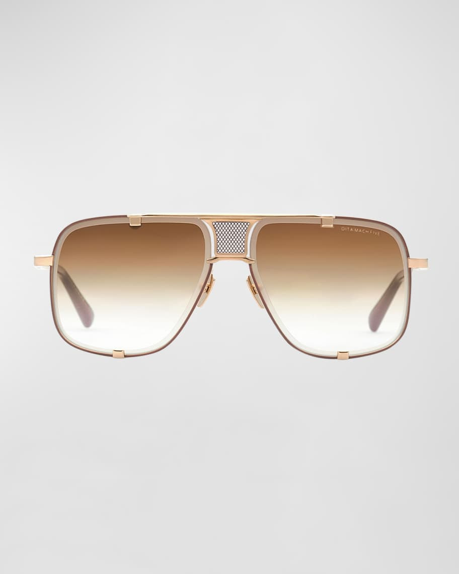 Dita Men's Mach Five Metal-Acetate Aviator Sunglasses | Neiman Marcus