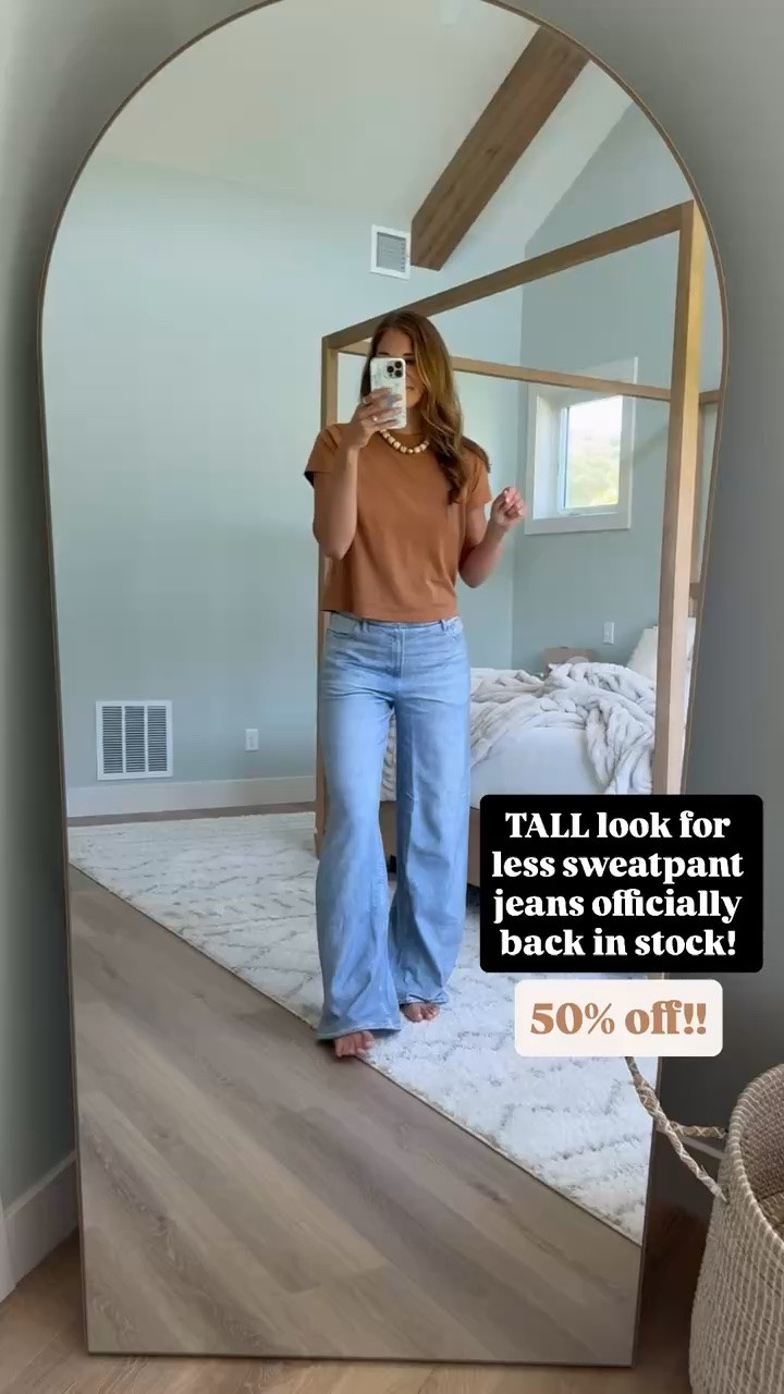 The tall girl sweatpant jeans are finally back in stock and 50% off! All the comfort of sweats with the look of denim and the length my 6’ frame needs.

Wearing a S tall, run big

sweatpant jeans, tall girl jeans, long length jeans, long inseam jeans, tall friendly denim, comfortable jeans, wide leg jeans, tall women fashion, casual denim, tall girl style, stangandco

#LTKootd #LTKSeasonal #LTKTall