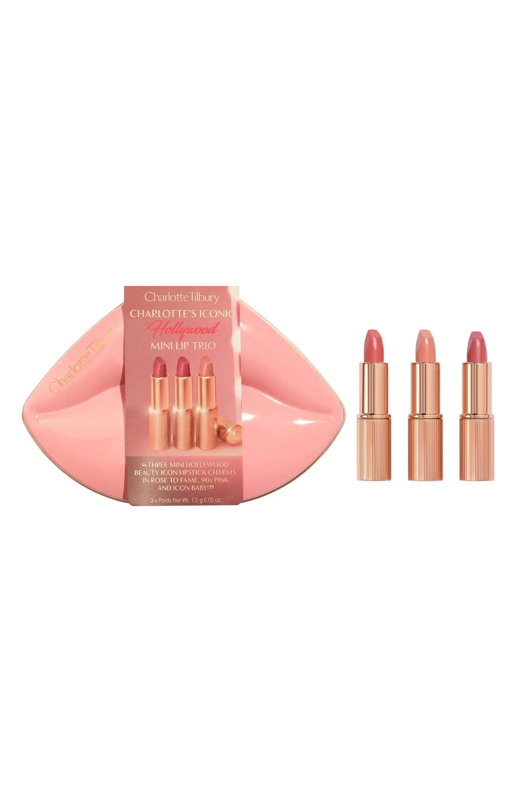 Charlotte Tilbury Charlotte's Iconic Hollywood Mini Lip Trio $54 Value | Nordstrom | Nordstrom