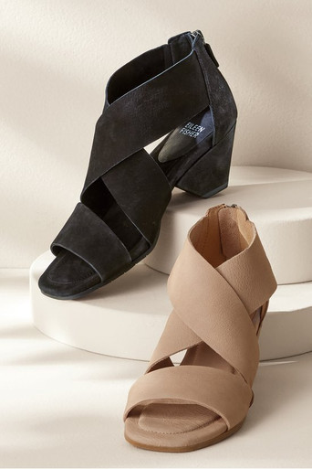 Eileen Fisher Junie Heel Sandals | Soft Surroundings