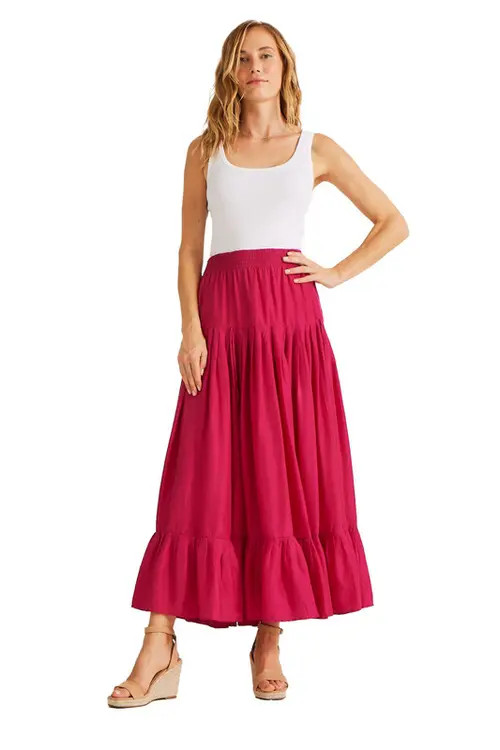 Calypso St. Barth Lourdes Skirt in Magenta at Nordstrom, Size X-Large | Nordstrom