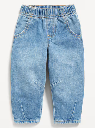 Pull-On Baggy Barrel-Leg Jeans for Toddler Girls | Old Navy (US)