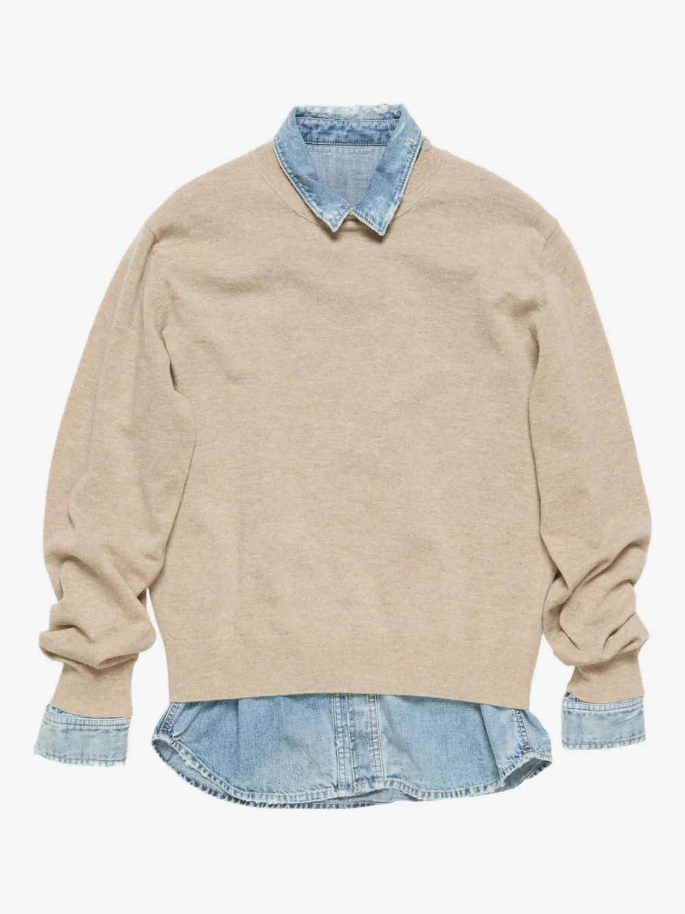 Acne Studios layered wool sweater - Neutrals | Farfetch Global