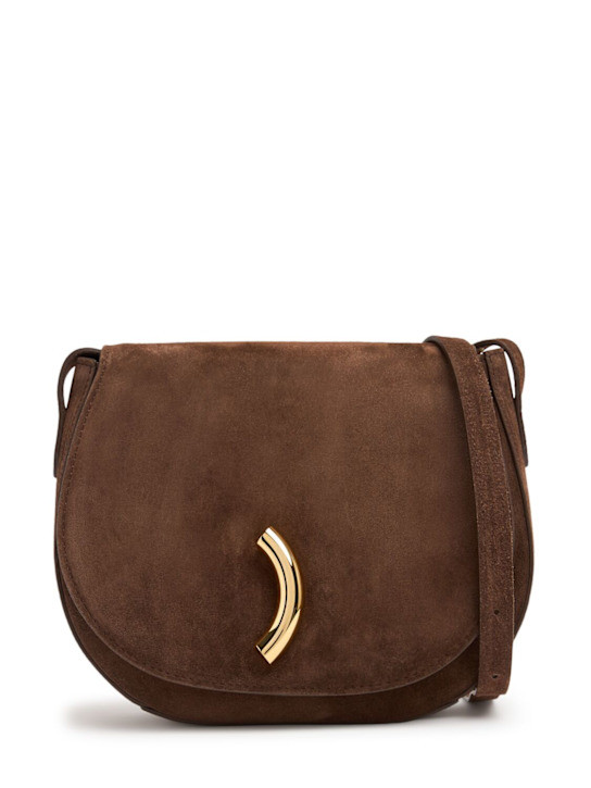 Maccheroni Saddle suede shoulder bag | Luisaviaroma