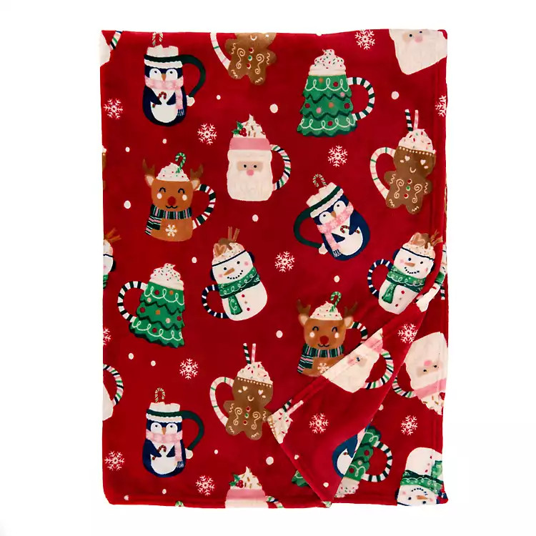 Christmas Mugs Plush Throw | Kirklands Home | Kirklands