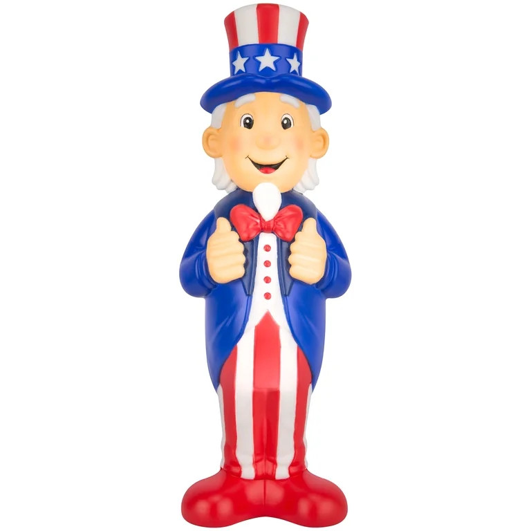 Uncle Sam Lighted Blow Mold Décor, 14", Patriotic by Way To Celebrate | Walmart (US)