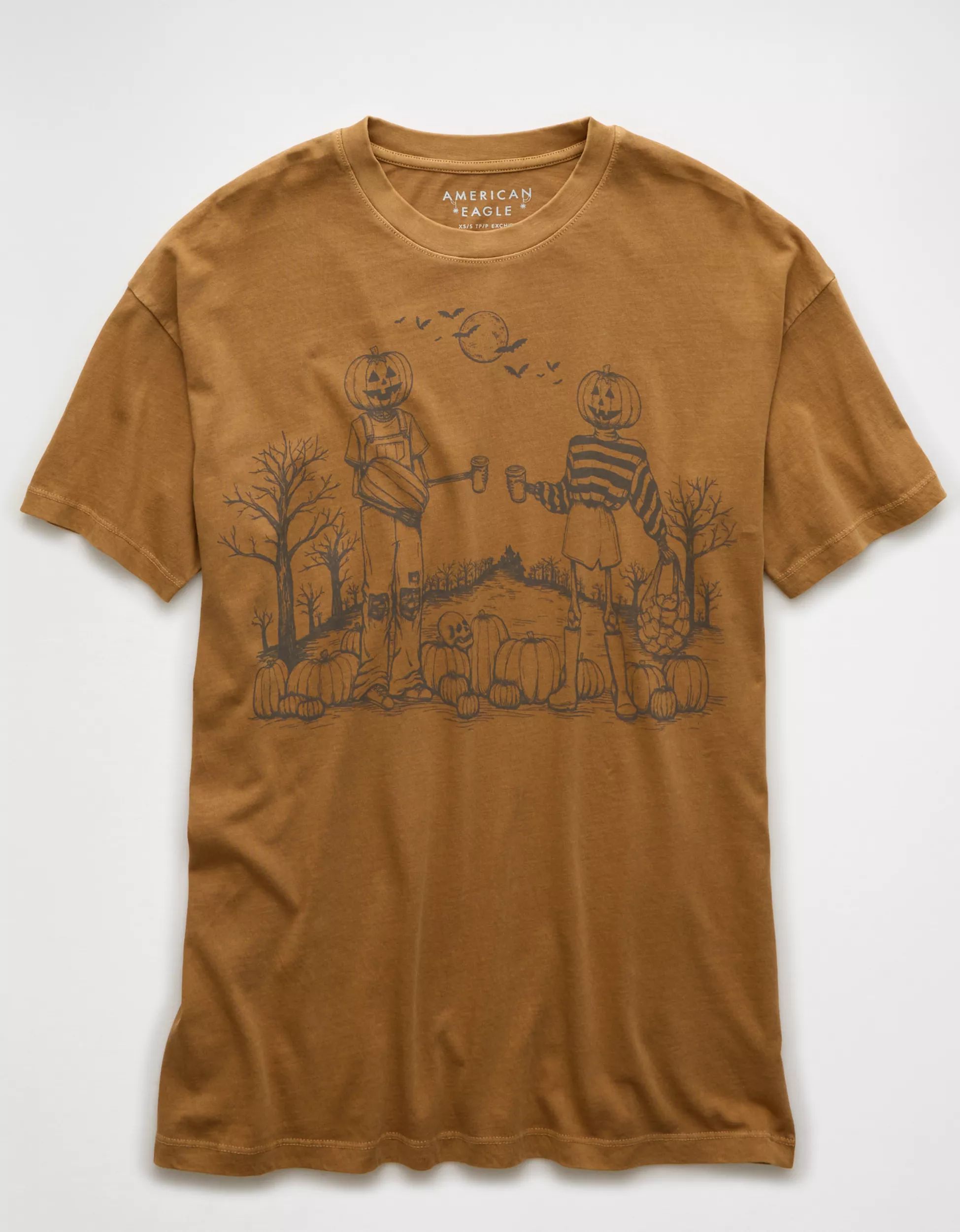 AE Halloween Skeleton Graphic T-Shirt | American Eagle Outfitters (US & CA)