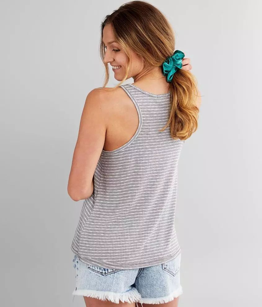Striped High Neck Tank Top | Buckle