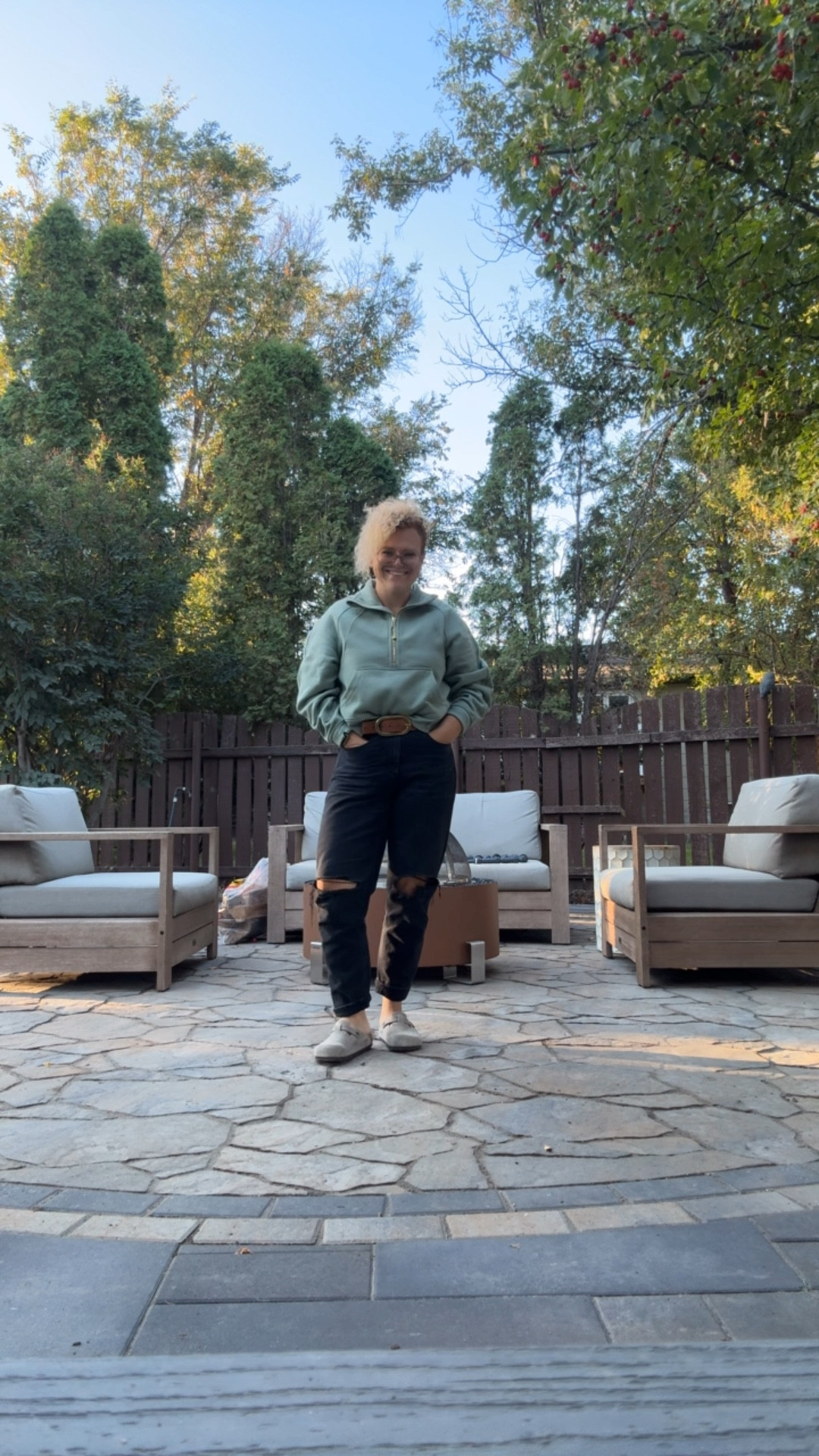 A cozy mom fit for a cool September day. 

Sweater is the half-zip crop. Wearing the XS/S. They have some gold zipper options available for fall! 

Jeans are my favorite mom jeans! Wearing the 6 Short. I’m 5’3 and still need to cuff them a bit. Love the tummy control and the fit is high waisted. 

Shoes are Birkenstock Bostons and fit true to size. Will link a cheaper option as well. 

Ltkstyle, mom fit, autumn outfit, midsize, mom style 

#LTKmidsize #LTKcanada #LTKautumn
