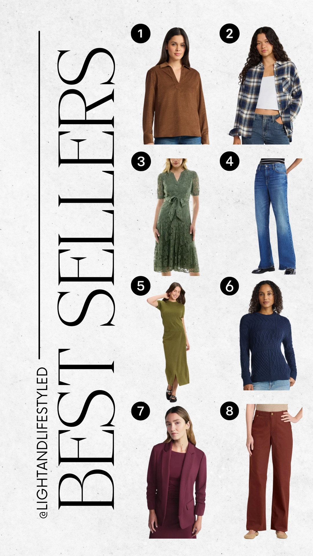 Last week's best sellers!✨

fall fashion, fall outfit, fall, dress, work outfit, jeans, pants, office outfit, affordable fashion, Walmart fashion, target fashion, target style 

 

#LTKStyleTip #LTKFindsUnder50 #LTKSaleAlert