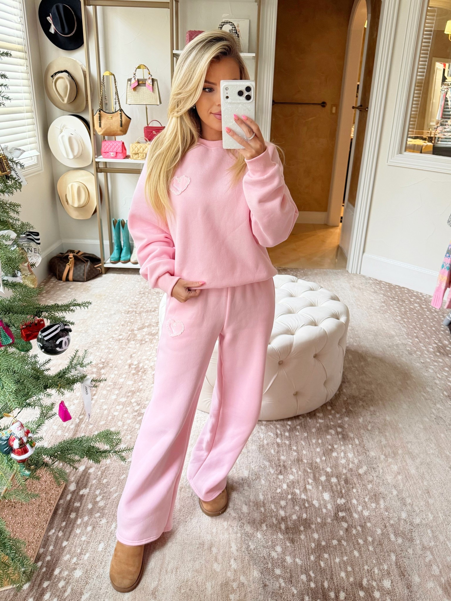 Pink lounge set. Valentine’s Day. Hearts. Nordstrom  