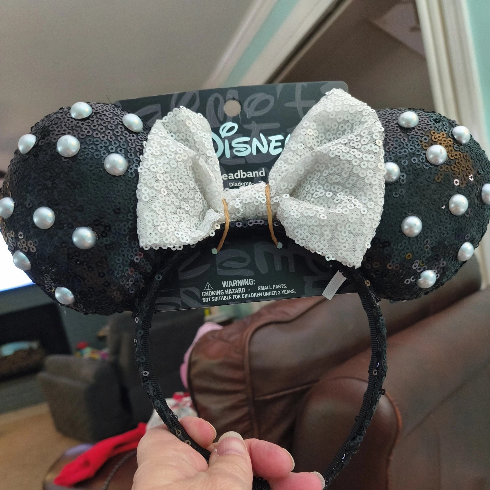 Disney x Aldi Black Sequin Bow with White Accent Minnie Ears 2026  New | eBay | eBay US