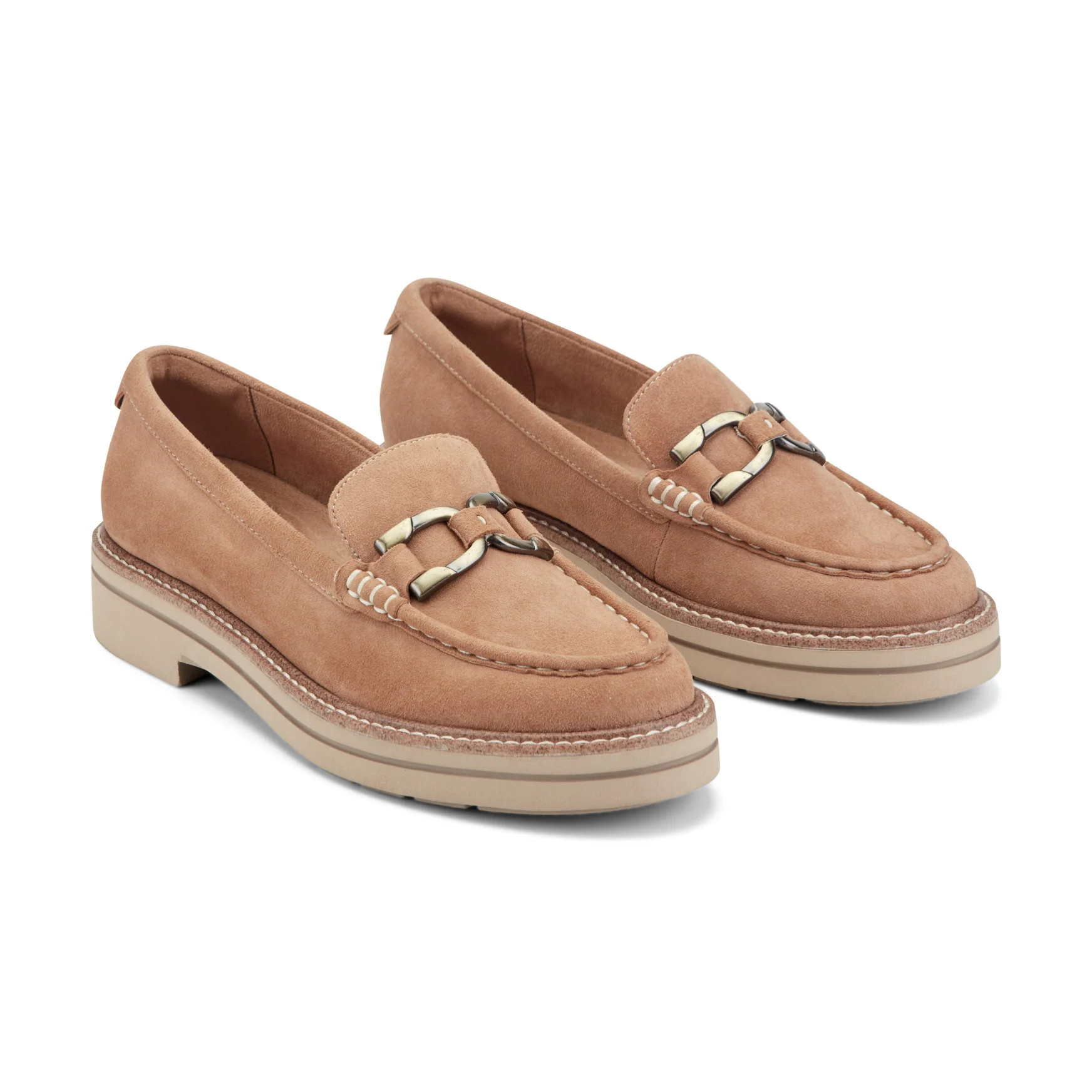 Women's Zaira Casual Horsebit Loafers - Medium Brown Leather | Easy Spirit | Easy Spirit