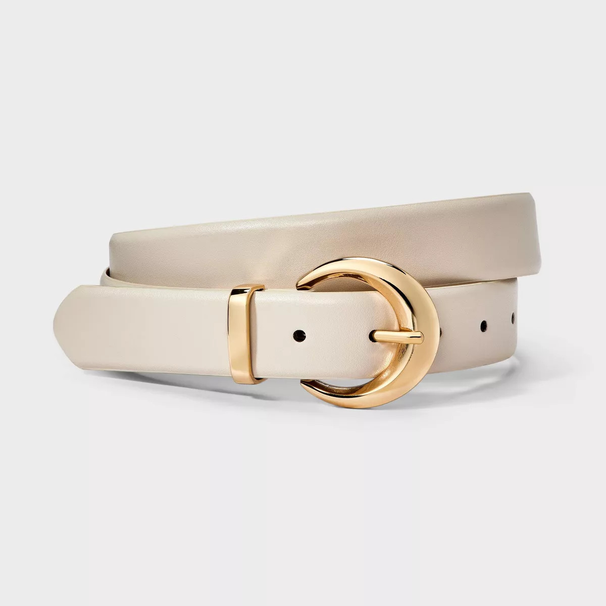 Bevel Buckle Belt - A New Day™ Light Taupe M | Target