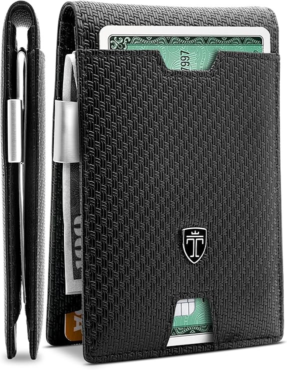 TRAVANDO Mens Slim Wallet with Money Clip AUSTIN RFID Blocking Bifold Credit Card Holder for Men ... | Amazon (US)