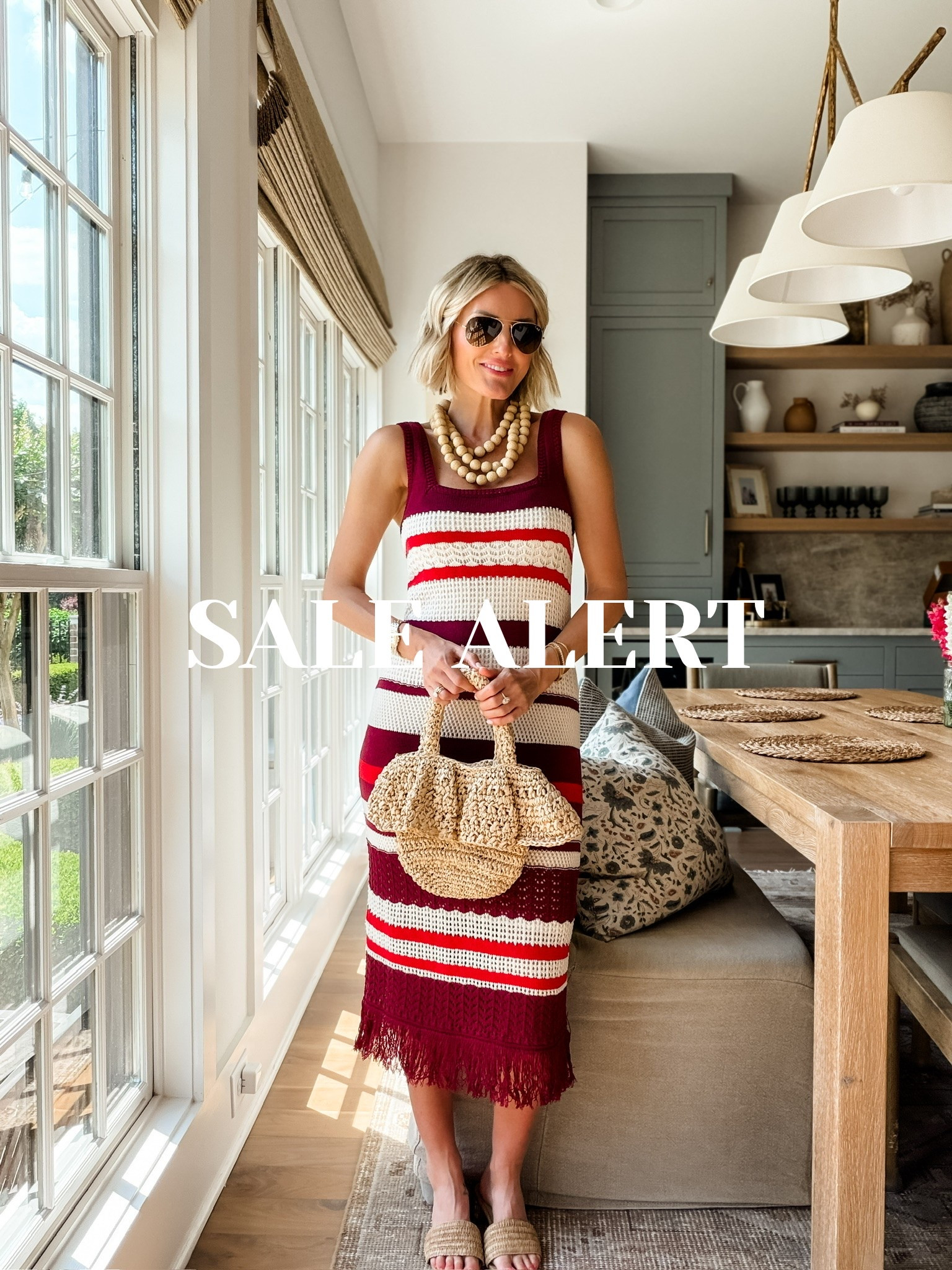 This dress gives such designer vibes! I can’t believe it’s Target and it’s on sale too! The fringe hem is so fun and would be so cute for vacation. Wearing size S

Loverly grey, burgundy stripe crochet midi dress, women’s dress Target, beach resort wear fashion, sale women’s clothing for summer

#LTKSeasonal #LTKSaleAlert