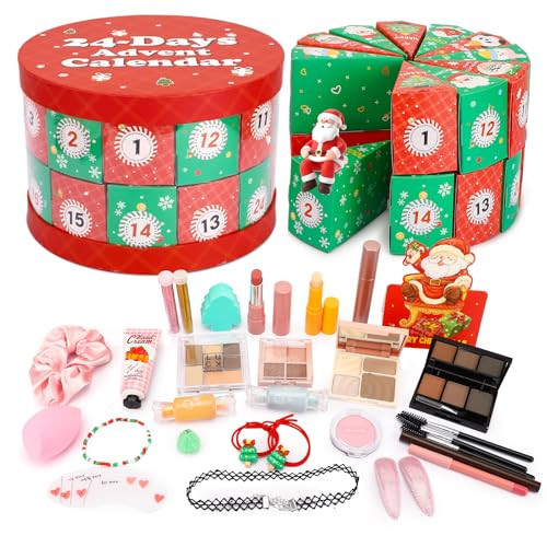 Erinde Makeup Advent Calendar 2025, 24 Days Christmas Makeup Gift Set for Women & Teen Girls, Holiday Beauty Countdown Calendar with Full Makeup & Tools, Festive Xmas Surprise Kit & Stocking Stuffers | Amazon (US)