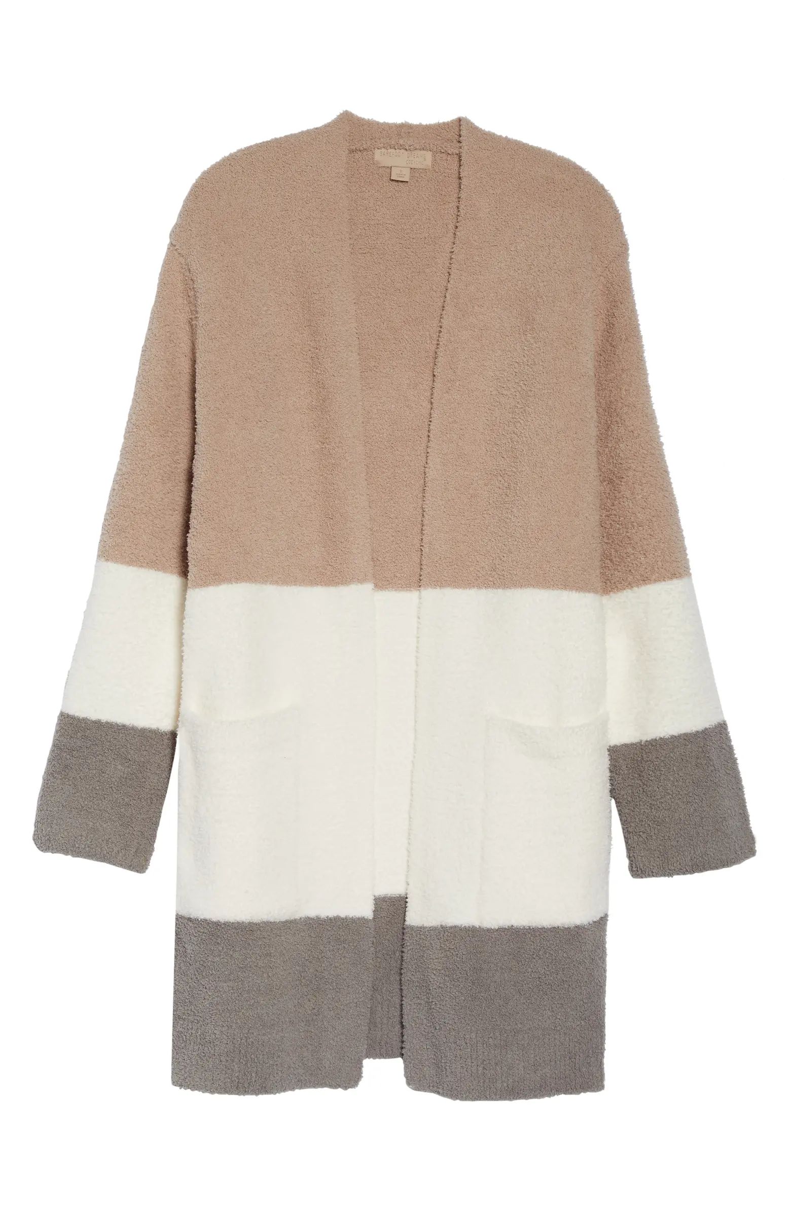 CozyChic™ Colorblock Open Front Long Cardigan | Nordstrom