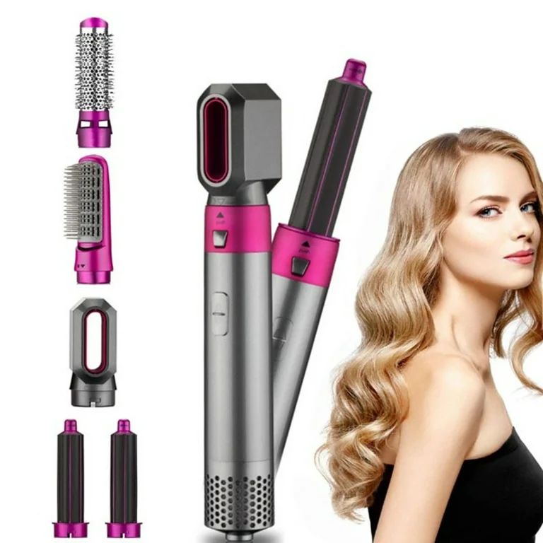 Electric Hair Dryer Blow Dryer Comb Rotating Hot Air Brush 5 In 1 Hairdryer Hair Blower Brush Hai... | Walmart (US)