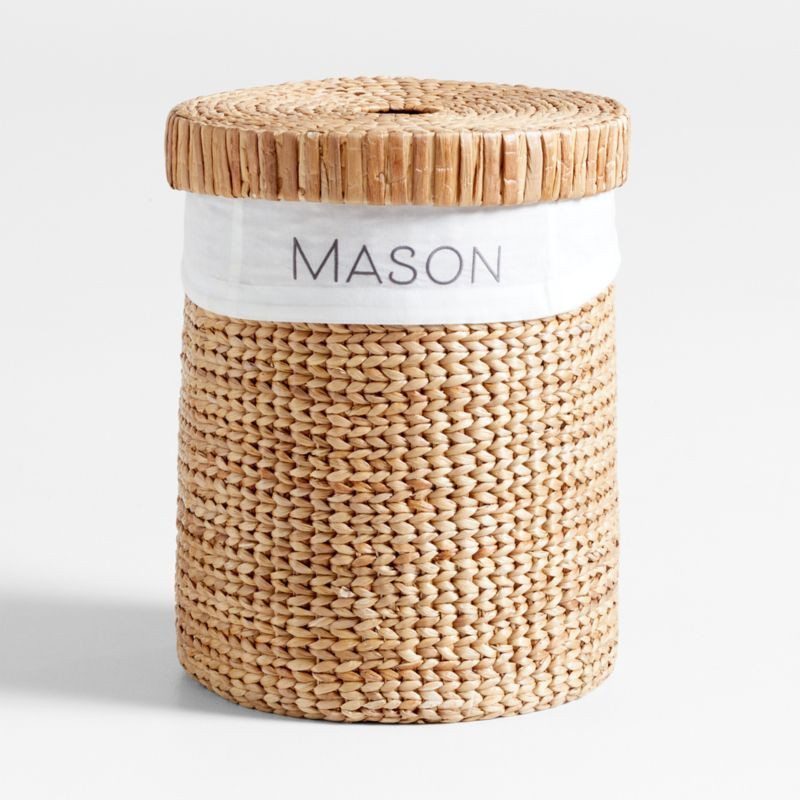 Wonderful Wicker Organic Cotton Hamper Liner + Reviews | Crate & Kids | Crate & Barrel