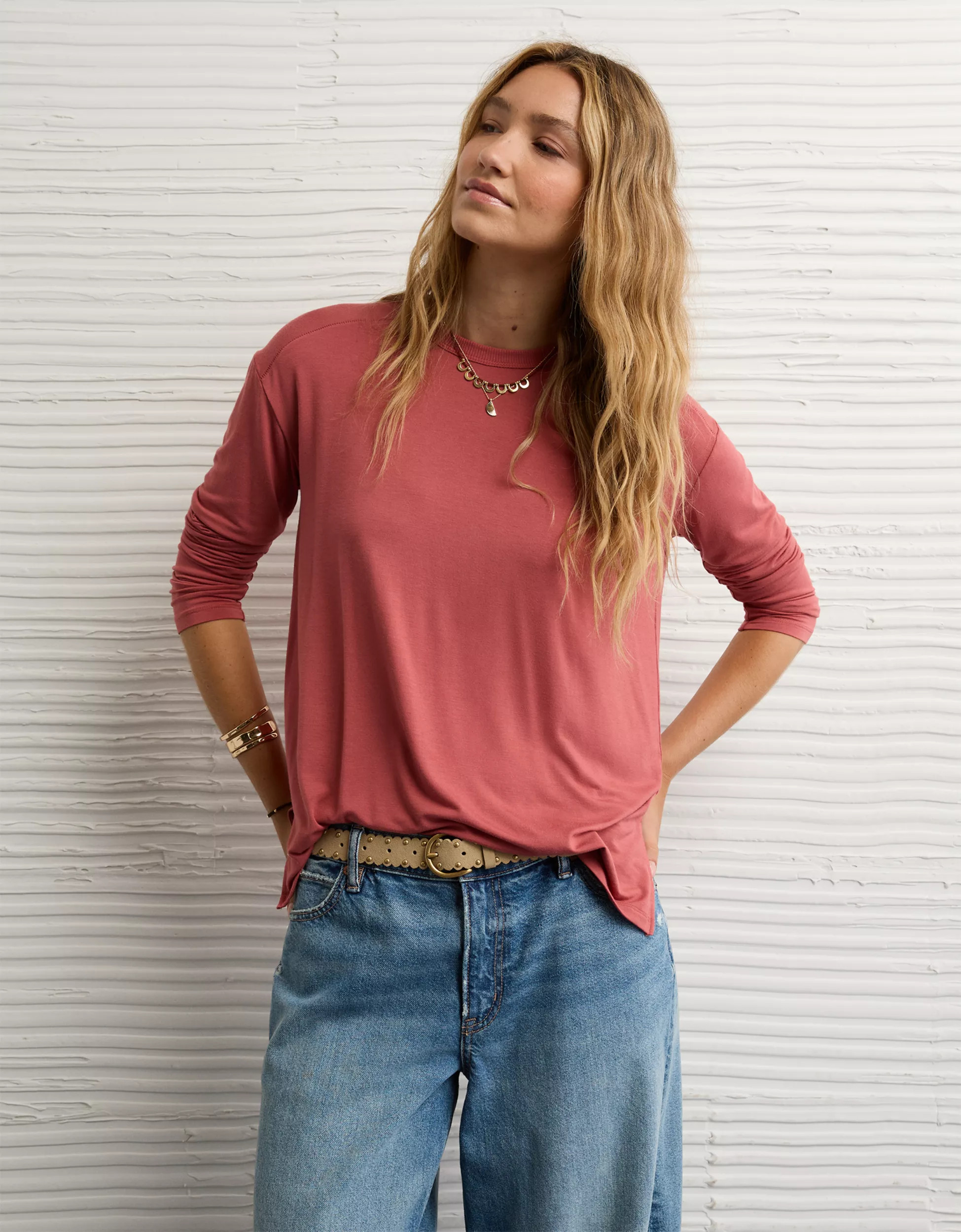 AE Soft & Sexy Long Sleeve T-Shirt | American Eagle Outfitters (US & CA)