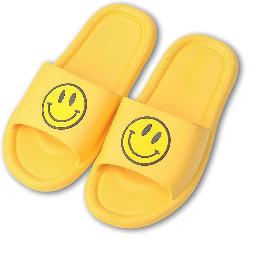 Smile Face Slippers Cloud Sandals Cute Soft Retro Lightweight EVA Anti-Slip Slip-on Cozy Indoor O... | Amazon (US)