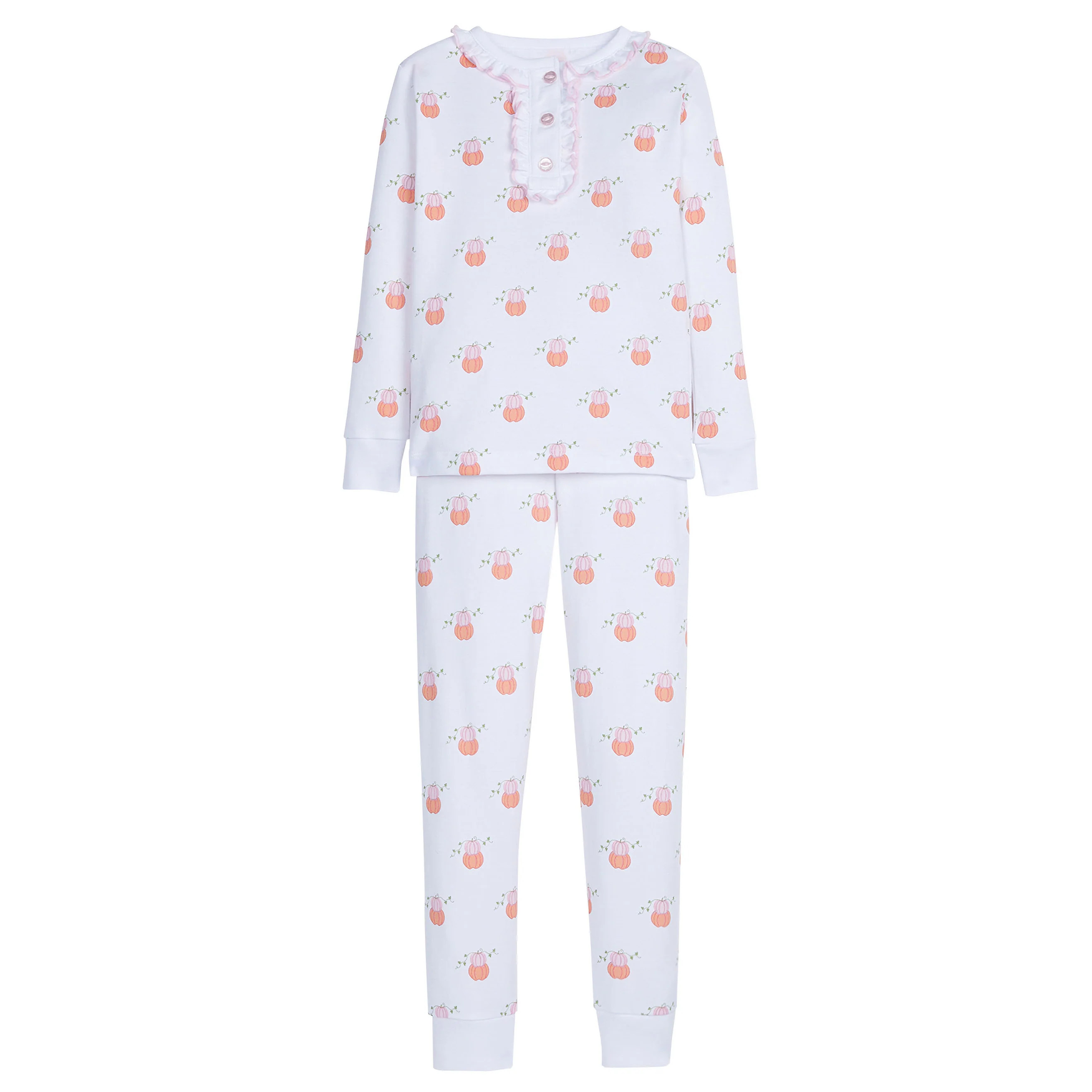 Girl's Pumpkin Jammies - Children's Fall Clothing | Little English