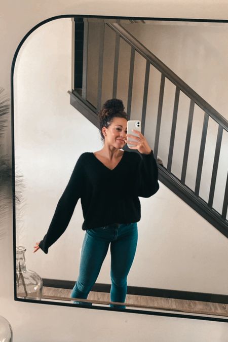 The best basic sweater from Priceless! Comes in 4 different colors. I sized up to a medium. Arched mirror, pampas and vase also linked.

#LTKSeasonal #LTKhome #LTKfit