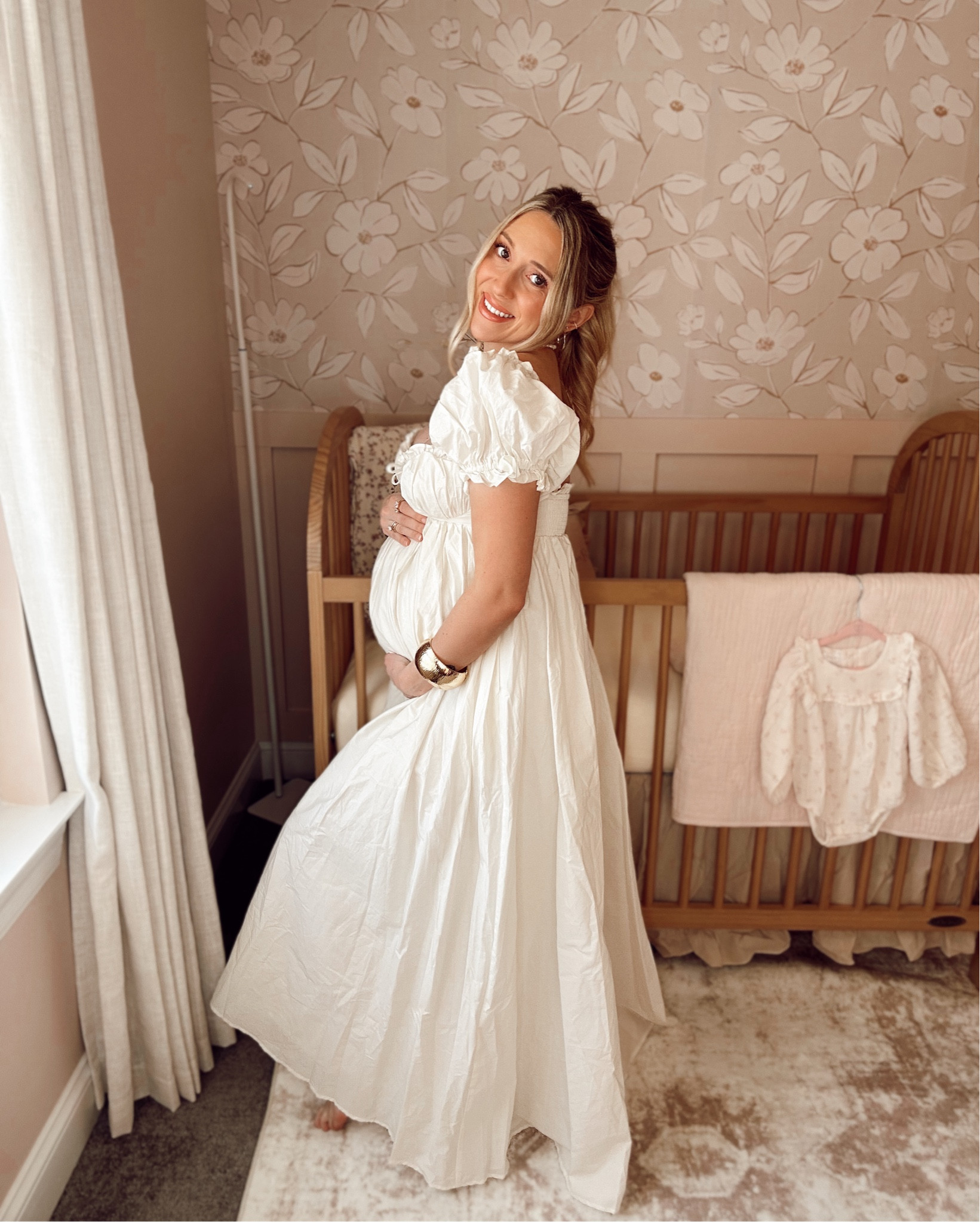 @worthcollective 100% cotton “Olivia Dress” size XS - bump friendly + perfect for a babyshower! 🦢✨🧸🕊️🫧

#LTKmomlife #LTKBump #LTKootd