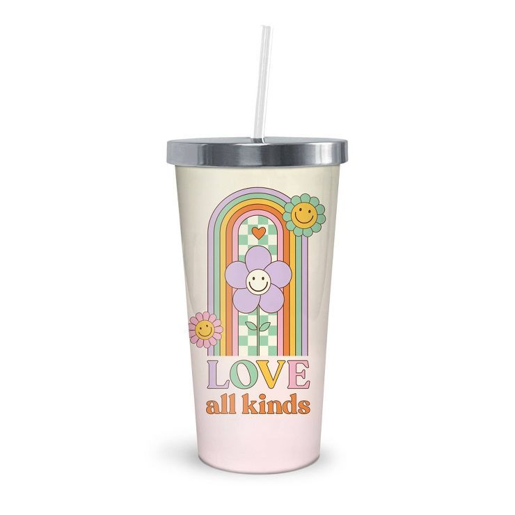 OCS Designs 17oz Stainless Steel Water Tumbler Love All Kinds | Target